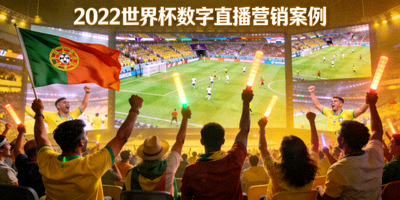 2022世界杯数字直播营销案例封面图 - 展示球迷在屏幕前欢呼的场景